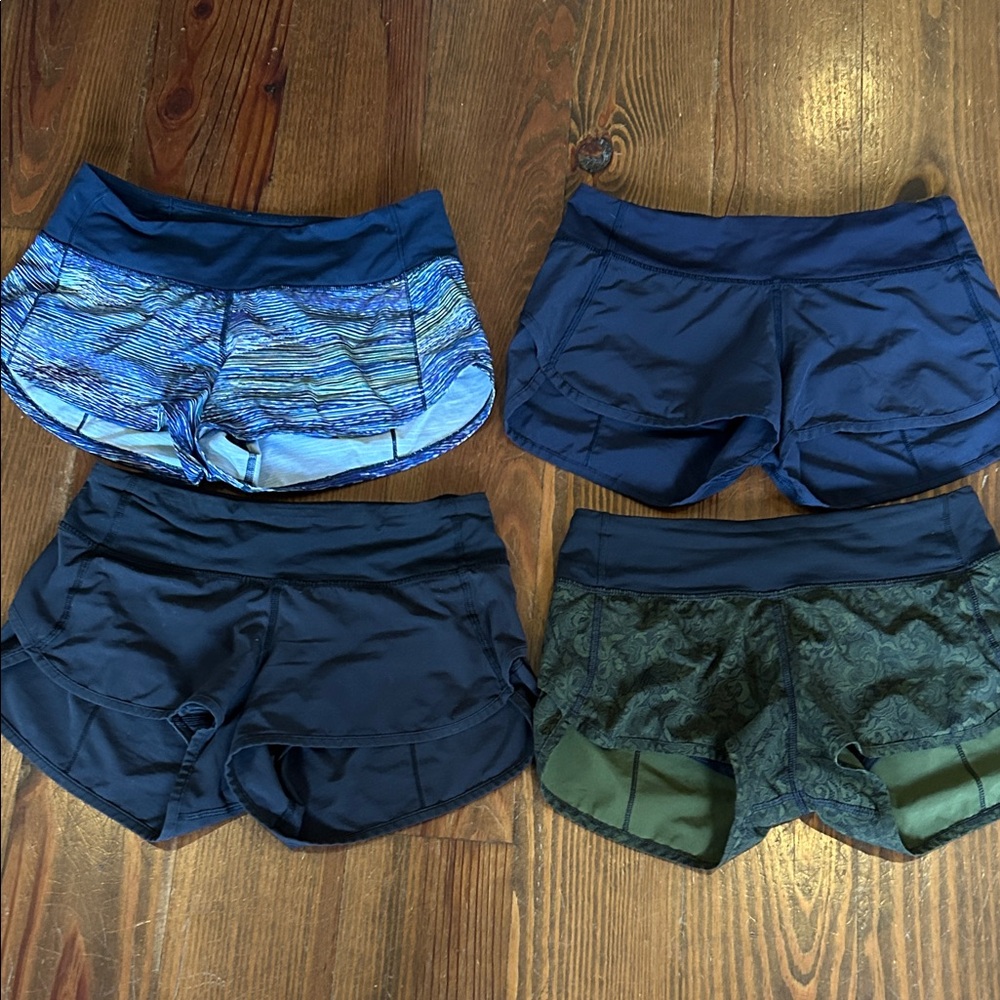 LULULEMON SPEED UP 2.5 in shorts size 2   -Lot of 4.